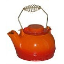 Enamel Cast Iron Tea Pot